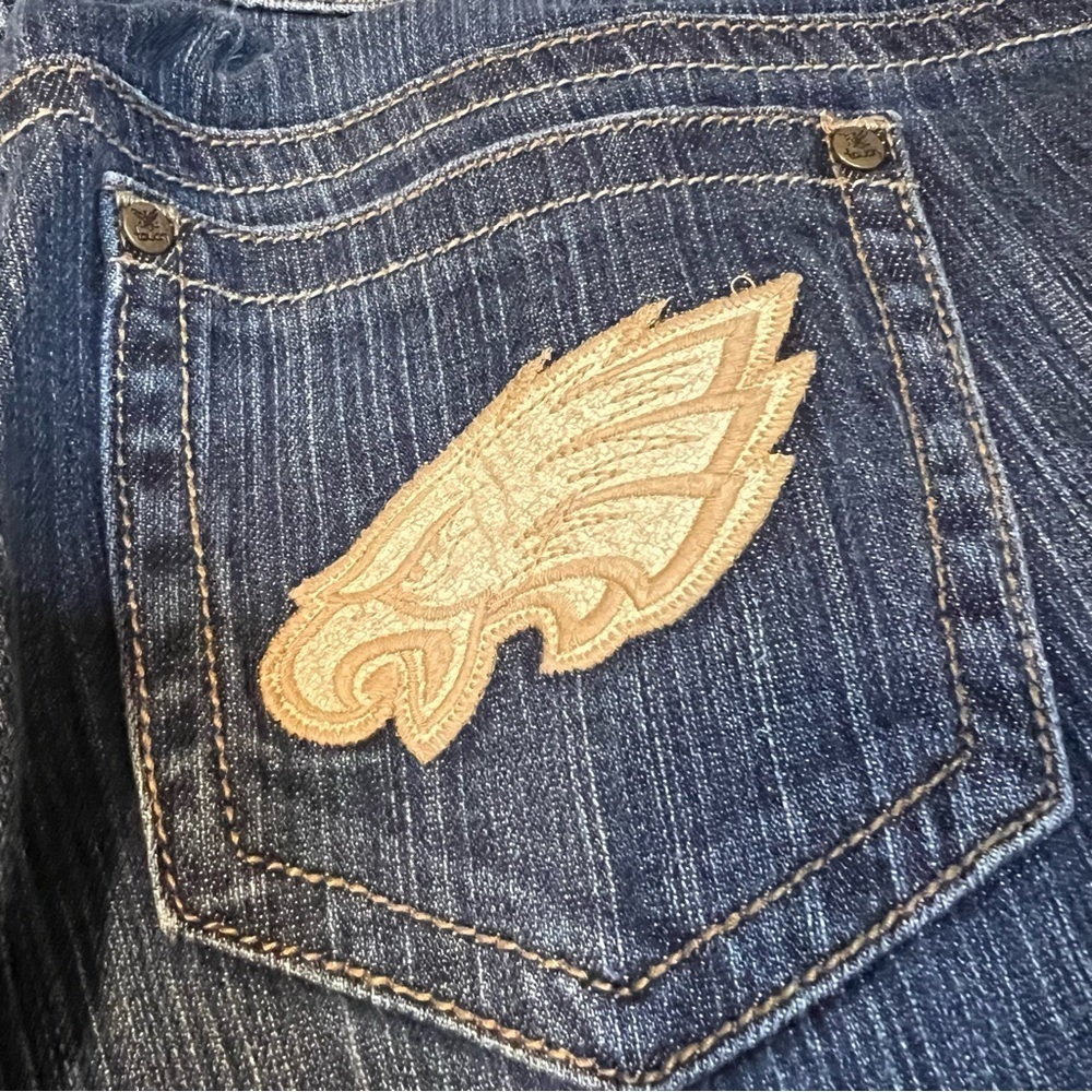 ⬇️ Touch by Alyssa Milano Philadelphia Eagles Flare Jeans 🦅 Size 29